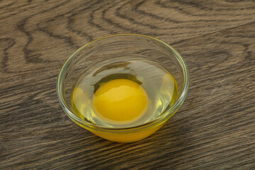 Raw Chicken egg in the bowl