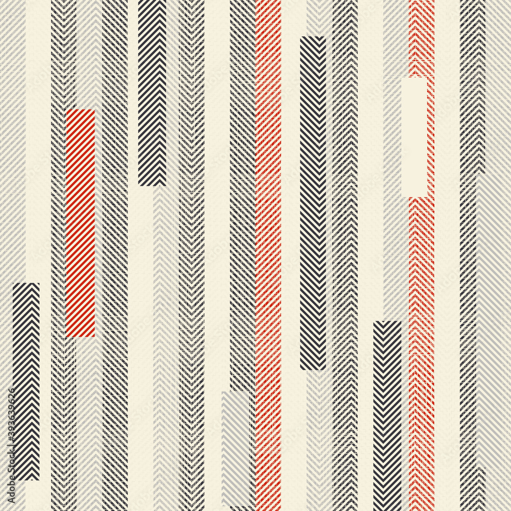 Poster Abstract seamless striped geometric pattern in retro colors. Vector shabby striped pattern can be used for ceramic tile, wallpaper, linoleum, textile, web page background