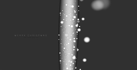 Naklejka na ściany i meble Abstract black and white background for elegant design. Theme of winter, Christmas