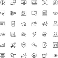 internet vector icon set such as: interface, cloudscape, chip, smartphone, magnifying, lcd, learning, vietnam, cryptocurrency, betting, em, architecture, bullhorn, tv, gold, board, pagoda, bit