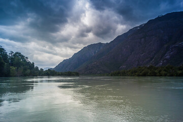 Rio Baker, Caleta Tortel at Patagonia - Chile.