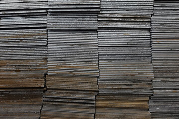 stack of metal steel sheets