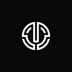 the initials T logo on a clean black background