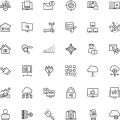 internet vector icon set such as: e-book, dashboard, worker, currency, choice, click, asia, arrow, gateway, circle, correspondence, pathway, find, prohibited, hub, halong, electricity, responsive