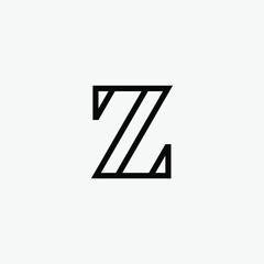 Fototapeta premium initials Z logo on a clean white background