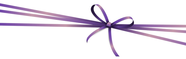 purple colored ribbon bow