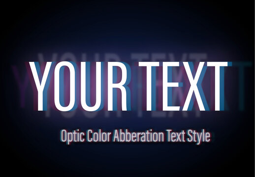 Optic Color Aberration Text Style