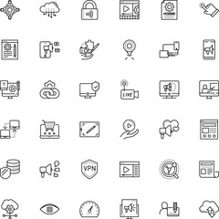 internet vector icon set such as: interaction, businessman, digital technology network, direction, circuit, logicality, instrument, meter, ui, drawn, text, cooperation, navigation, tune