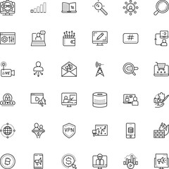 internet vector icon set such as: map, authentication, community, digital technology network, setting, interactive, register, wave, traffic, manager, enter, streamline, process, classic, loupe, rate