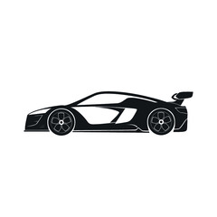 Racing cars silhouette