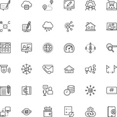 internet vector icon set such as: structure, wallet, research, chart, data aggregation, block chain, presentations, mortgage, dot, hash, trip, zoom, donation, news, optical, check, mockup