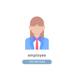 employee icon vector illustration. employee icon flat design.