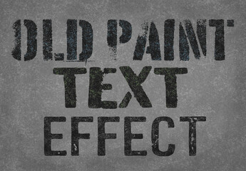 Old Paint Text Effect Mockup