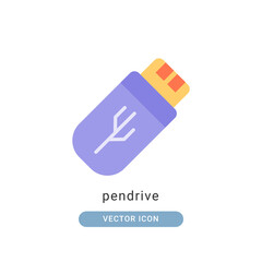 pendrive icon vector illustration. pendrive icon flat design.