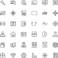 internet vector icon set such as: storage, wallet, globe, smartphone, plugin, analytics, earth, filled, chip, direction, flag, list, menu, connectivity, cms, webtv, ppc, targeting, crypto, seminar
