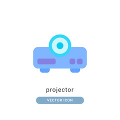 projector icon vector illustration. projector icon flat design.