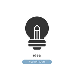 idea icon vector illustration. idea icon glyph design.