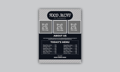 the unique creative modern food menu flyer template
