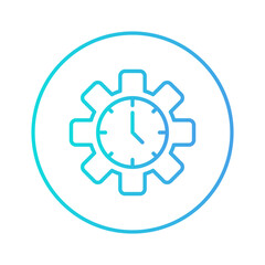 time management icon vector illustration. time management icon gradient design.