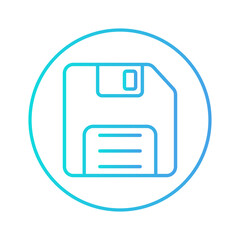 floppy disk icon vector illustration. floppy disk icon gradient design.