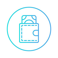 Obraz premium wallet icon vector illustration. wallet icon gradient design.