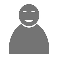 Symbol Figur männlich in grau vor weißem Hintergrund 