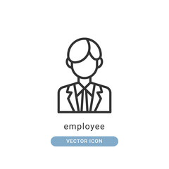 Fototapeta na wymiar employee icon vector illustration. employee icon outline design.