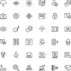 internet vector icon set such as: romantic, future, broadcasting, things, header, plug, learn, clip, summer, trade, electric, wrong, sailing, blogging, clean, artificial, direct digital stream, press