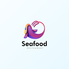 Seafood restaurant logo icon design, Fish logo design, Restaurant logo design  