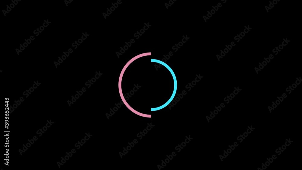 Poster loading animation. loading circle icon on black background 4k video