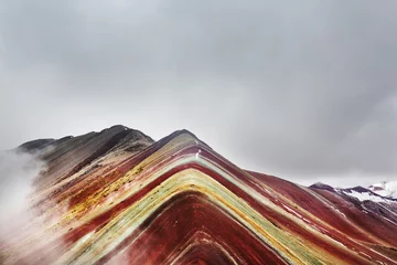 Fotobehang Vinicunca Rainbow Mountain Vinicunca Peru