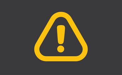 Alert icon. Exclamation danger sign. Rounded triangle with exclamation mark.