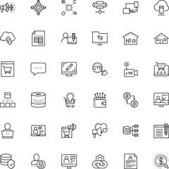 internet vector icon set such as: live, platform, interview, graph, partnership, residential, target, stroke, company, hyperlink, circle, letter, chain, voice, note, stream, avatar, access, ai