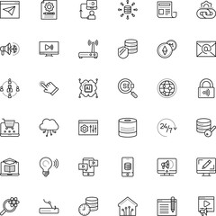 Fototapeta premium internet vector icon set such as: evermore, upload, spread, laboratory, economy, training, mind, cellphone, ball, text, aggregation, productivity, mask, solid, pathway, circuit, art, unlock, postage