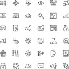 internet vector icon set such as: wifi, entertainment, blockchain, leads, filled, promo, back, ranking, account, solid, state, small, virtual, peer, setting, recharge, funnel, simple, keywords