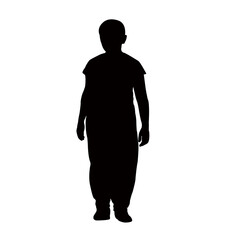 a child body silhouette vector