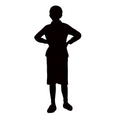 a boy body silhouette vector