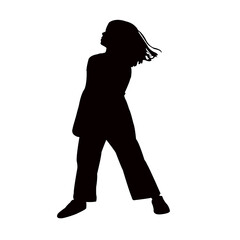 a girl body silhouette vector