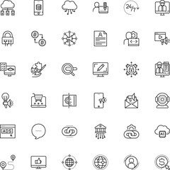 internet vector icon set such as: exam, dialog, layout, day, envelope, video streaming, lens, developer, knowledge, like, building, help, consulting, structure, face, mail, workspace, freelancer