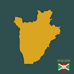 Obraz premium Illustration d'une carte du Burundi