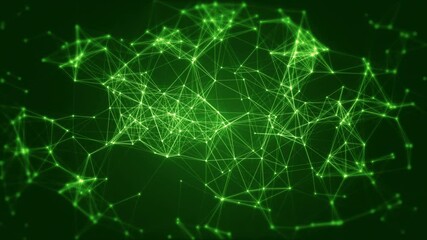 green neural network backdrop animation