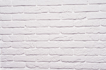 White brick wall, brick wall structure surface for text, background, copy space, 