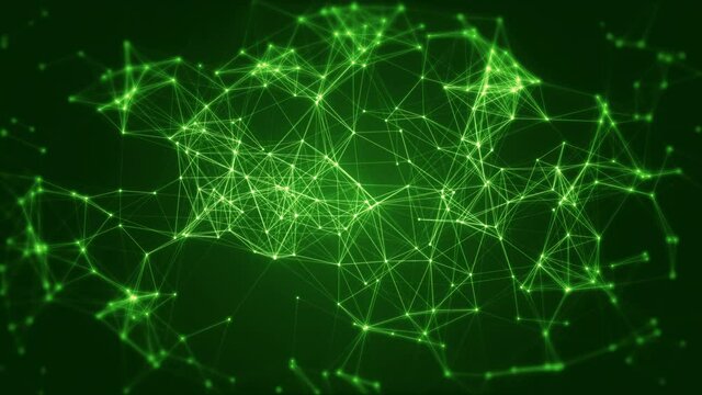 green neural network backdrop animation