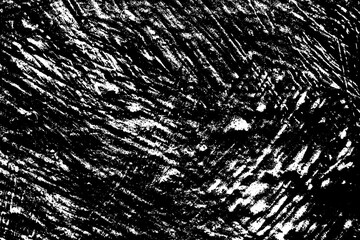 Black and white grunge texture. Black streaks of paint, ink, and dirt. Abstract monochrome background. Pattern of scratches, chips, and wear