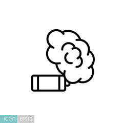 Smoke grenade vector flat icon