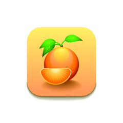 Orange Mandarin Fruit Food Fruit Logo Vector Symbol Icon Design Style