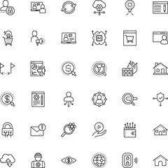 internet vector icon set such as: label, student, synchronize, walk, behavior, computer-based training, storage, lens, laboratory, cursor, no, hand gesture, password, magnifying, linear, molecule