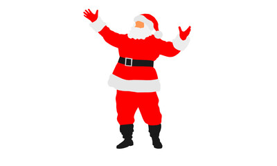 Santa Claus with a gift