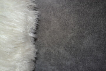 White fur carpet