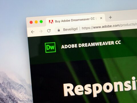 San Jos&eacute;, U.S. - September 30, 2018: Website of Adobe Dreamweaver Creative Cloud.